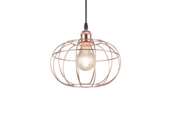 Decor Viela drôtené závesné svietidlo guľovitého tvaru, medená, priemer 27,5 cm 7047