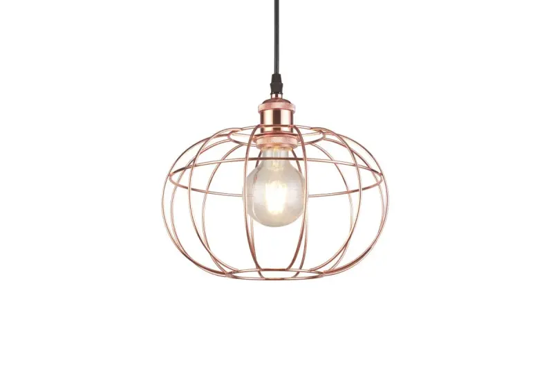 Decor Viela drôtené závesné svietidlo guľovitého tvaru, medená, priemer 27,5 cm 7047