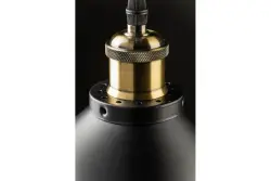 Decor Mani čierno-zlatá kovová závesná lampa priemer 30 cm 4076