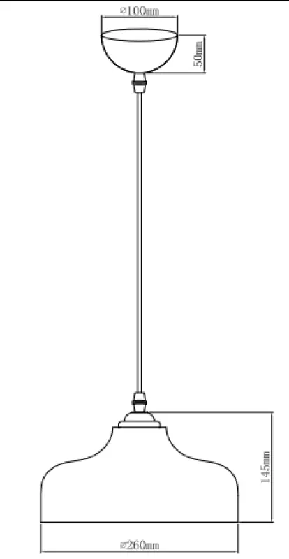 Dekor Marite klasický závesný luster čierne tónované sklo priemer 26 cm 7061