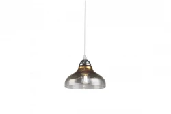 Decor Marite klasický závesný luster čierny so zlatým tónovaným sklom, priemer 26 cm 7085