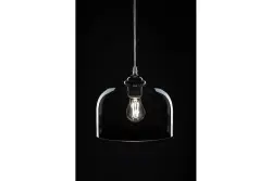 Decor Lati valcová čierna závesná lampa sklo priemer 23,5 cm 7122