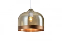 Decor Lati valcová závesná lampa z jantárového skla, priemer 23,5 cm, 7146