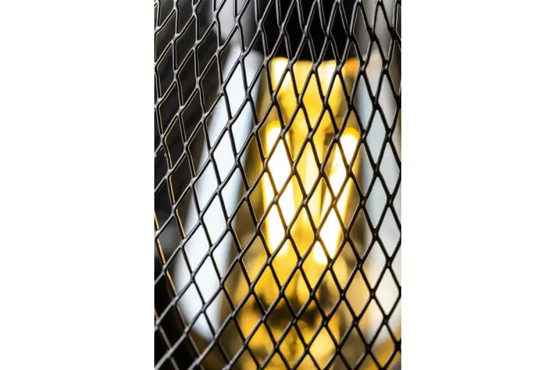 Decor Xalis závesná lampa s čiernym drôteným tienidlom a kovovým okrajom, priemer 18,5 cm 7320