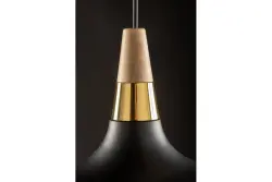 Dekor Skandi moderná čierna závesná lampa priemer 35 cm 7382