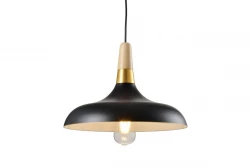 Dekor Skandi moderná čierna závesná lampa priemer 35 cm 7382