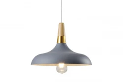 Dekor Skandi moderná sivá závesná lampa s priemerom 35 cm 7368