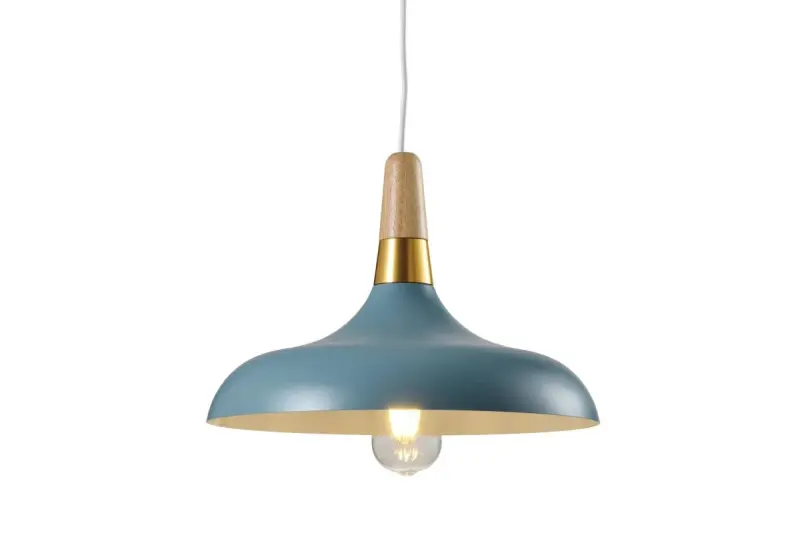 Dekor Skandi moderná modrá závesná lampa s priemerom 35 cm 7429