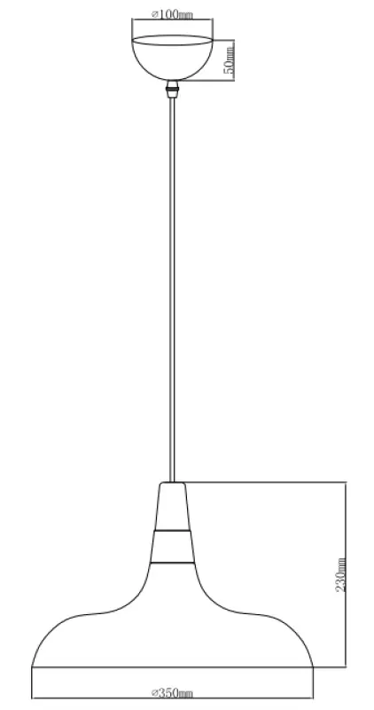 Dekor Skandi moderná modrá závesná lampa s priemerom 35 cm 7429