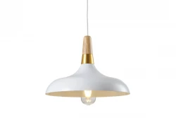 Decor Skandi moderné biele závesné svietidlo, priemer 35 cm, 7504
