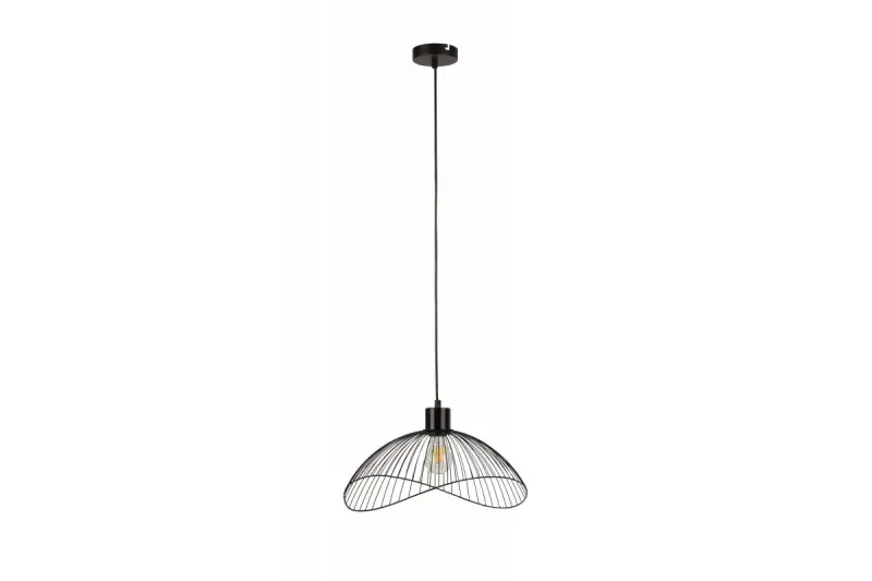 Dekor Reto vintage čierna závesná lampa s drôteným tienidlom, priemer 50 cm, 4151