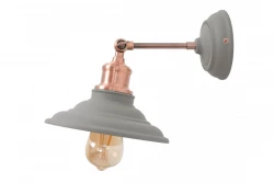 Decor Loret nastaviteľná sivá nástenná lampa, priemer 20 cm, 7826