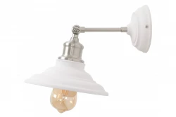 Decor Loret nastaviteľná biela nástenná lampa, priemer 20 cm, 7871