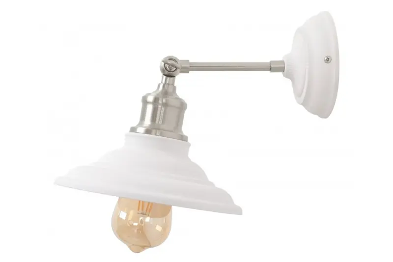 Decor Loret nastaviteľná biela nástenná lampa, priemer 20 cm, 7871