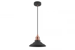 Decor Loret nadčasová čierna závesná lampa, priemer 20,5 cm 8731