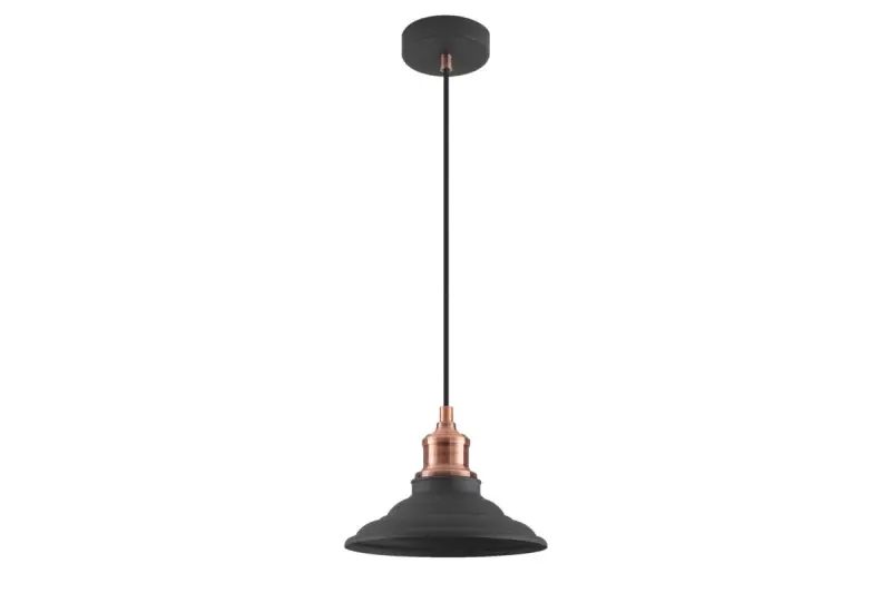 Decor Loret nadčasová čierna závesná lampa, priemer 20,5 cm 8731