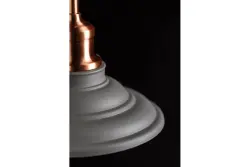 Decor Loret nadčasová sivá závesná lampa s priemerom 20,5 cm 8854