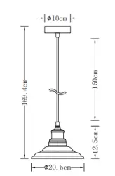 Loreto Decor nadčasová biela závesná lampa, priemer 20,5 cm, 9691