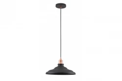 Deco Loret nadčasová čierna závesná lampa, priemer 34,8 cm, 9721