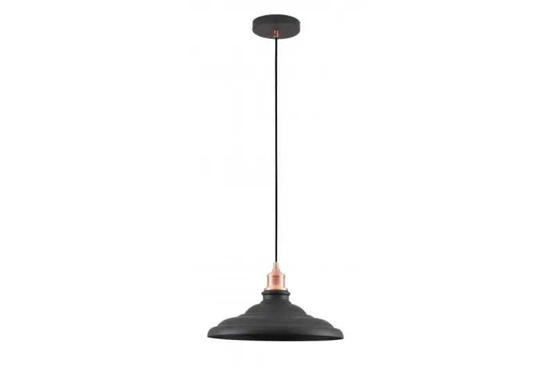 Deco Loret nadčasová čierna závesná lampa, priemer 34,8 cm, 9721
