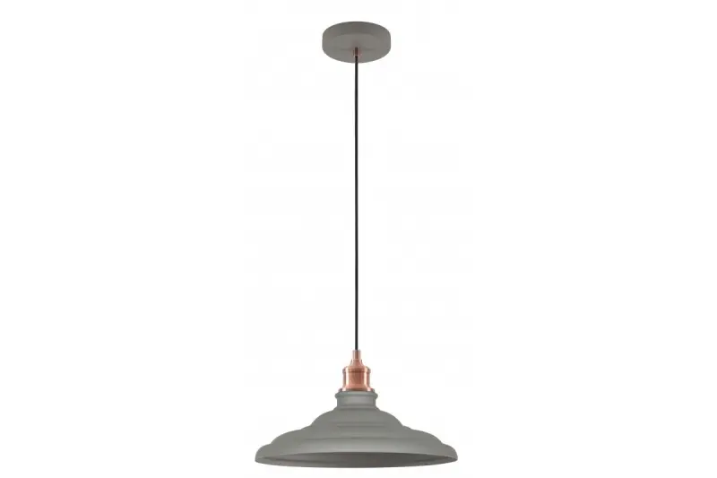 Deco Loret nadčasová sivá závesná lampa priemer 34,8 cm 9790