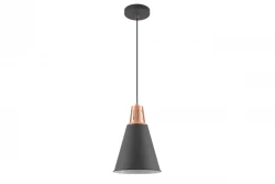 Dekor Gianni štýlová čierna medená závesná lampa, priemer 22 cm, 9974.