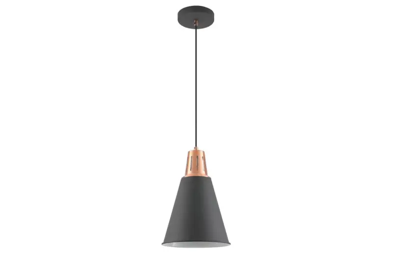 Dekor Gianni štýlová čierna medená závesná lampa, priemer 22 cm, 9974.