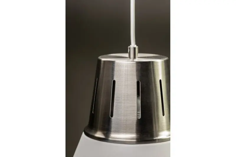 Decor Gianni štýlová biela závesná lampa, priemer 22 cm, 8075