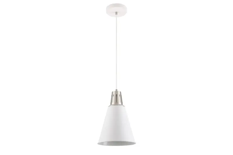 Decor Gianni štýlová biela závesná lampa, priemer 22 cm, 8075