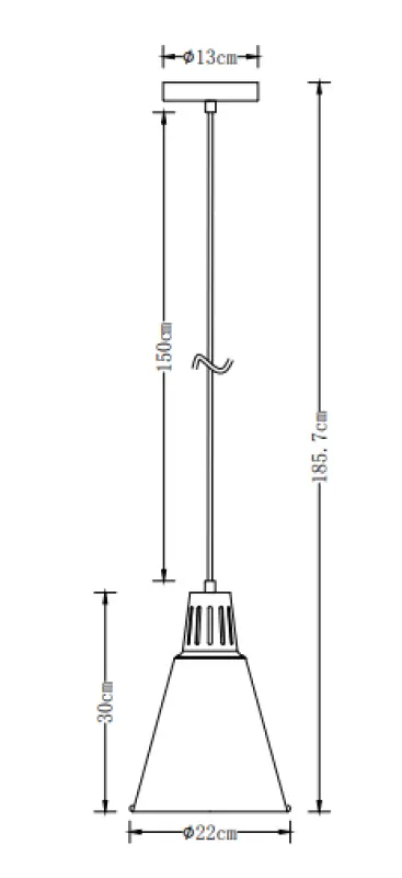 Decor Gianni štýlová biela závesná lampa, priemer 22 cm, 8075