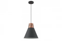 Dekor Gianni štýlová čierna medená závesná lampa, priemer 32 cm, 8105