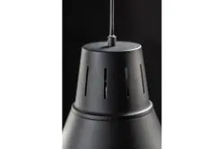 Dekor Gianni štýlová úplne čierna závesná lampa s priemerom 32 cm 8136