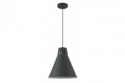 Dekor Gianni štýlová úplne čierna závesná lampa s priemerom 32 cm 8136