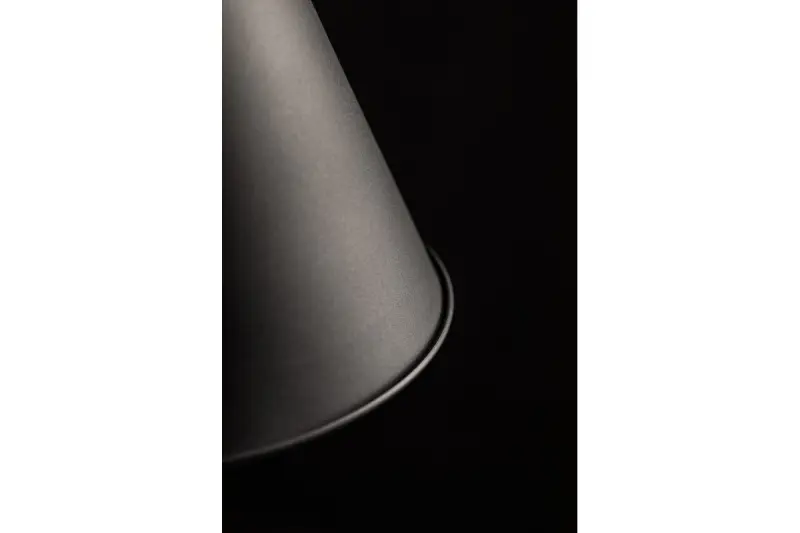 Dekor Gianni štýlová úplne čierna závesná lampa s priemerom 32 cm 8136