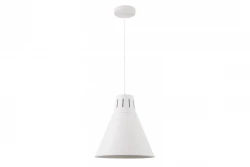 Decór Gianni štýlová úplne biela závesná lampa, priemer 32 cm, kód 8112