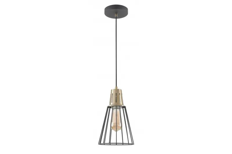 Dekor Kaliope módna čierna závesná lampa s drôtom, priemer 18 cm, model 8068