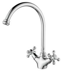 AquaTrimo Windsor klasická kuchyňa nostalgická kuchynská batéria s okrúhlym výtokom chróm 21WS7652CM