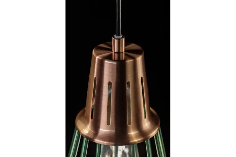 Dekor Kaliope módna zelená závesná lampa z drôtu, priemer 18 cm, 8044