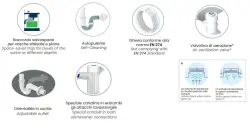 Ausmann Sifón s dvojitým úsporným dizajnom pre kuchynský drez s ventiláciou a 2 pripojeniami na umývačku riadu 1208957662