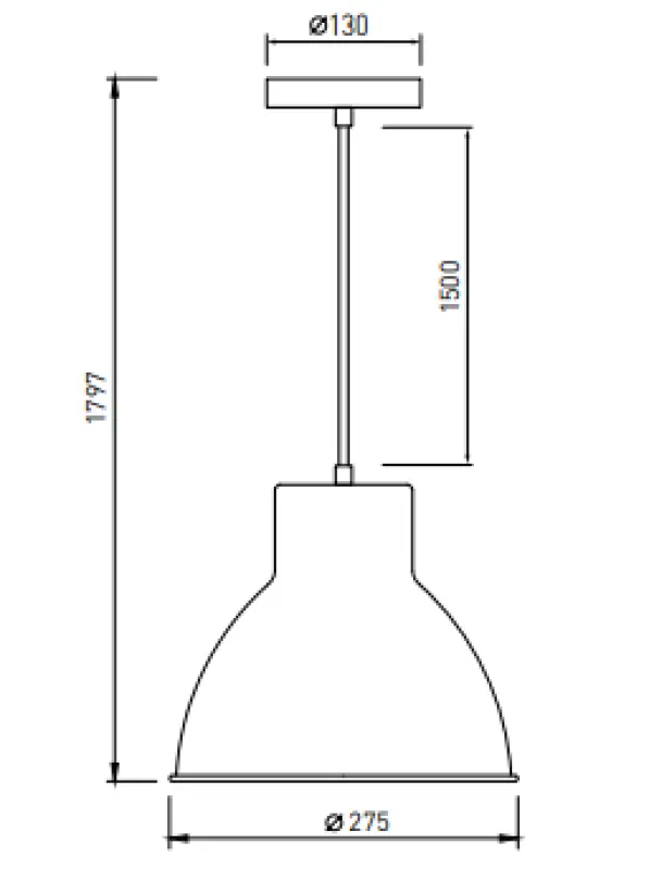 Dekor Dante čierna matná závesná lampa s bielym vnútrom, priemer 27,5 cm 2119