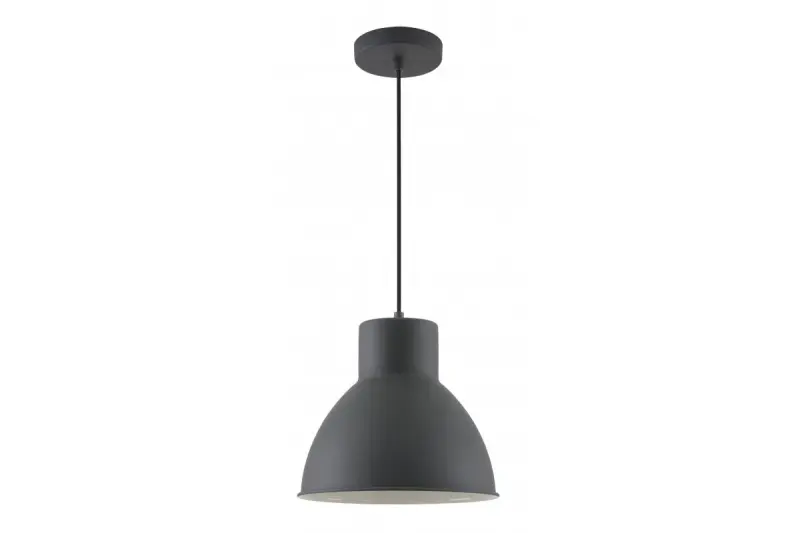 Dekor Dante čierna matná závesná lampa s bielym vnútrom, priemer 27,5 cm 2119