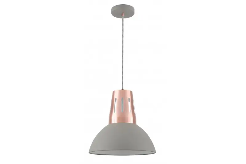 Deco Artemia sivá závesná lampa s industriálnou povrchovou úpravou, priemer 34,5 cm, 2447