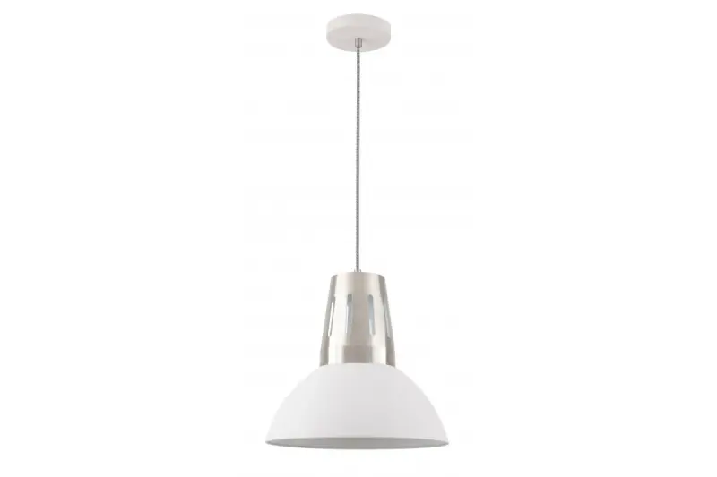 Dekor Artemia biele závesná lampa s industriálnou úpravou, priemer 34,5 cm, 2508