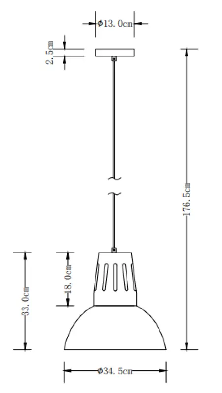 Dekor Artemia biele závesná lampa s industriálnou úpravou, priemer 34,5 cm, 2508
