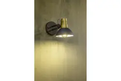 Decor Artemia elegantná antracitová nástenná lampa s kovovým ramenom, priemer 16,5 cm, 2195