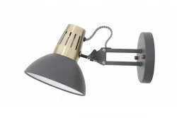Decor Artemia elegantná antracitová nástenná lampa s kovovým ramenom, priemer 16,5 cm, 2195