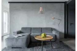 Decór Artemia sivá stojaca lampa, dlhé kovové rameno, priemer 16,5 cm, 2300