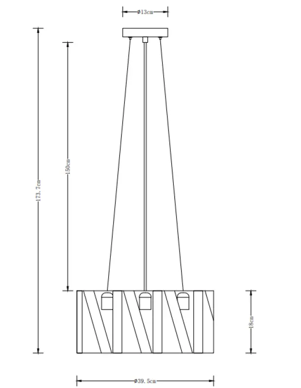 Decor Melody čierna závesná lampa s maximálne 3 svetelnými zdrojmi, priemer 39,5 cm 2638