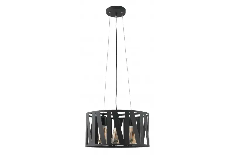 Decor Melody čierna závesná lampa s maximálne 3 svetelnými zdrojmi, priemer 39,5 cm 2638