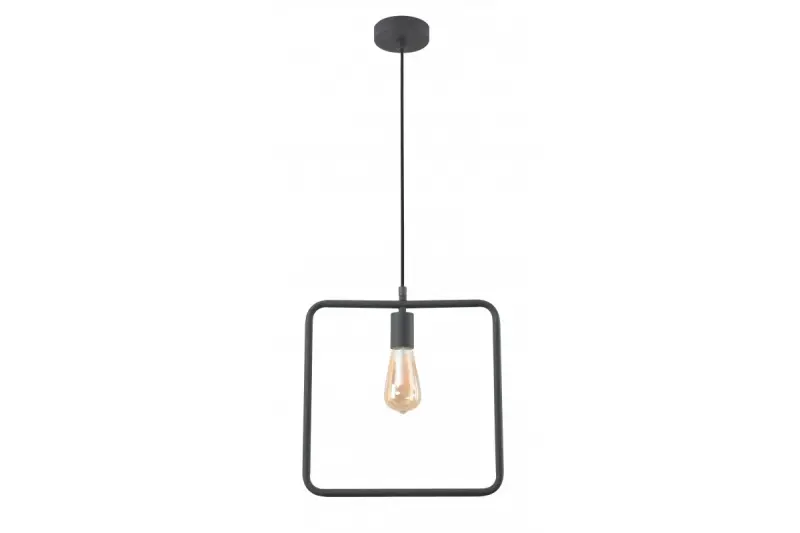 Dekor Lija čierna jednopodstavcová štvorcová závesná lampa 2614